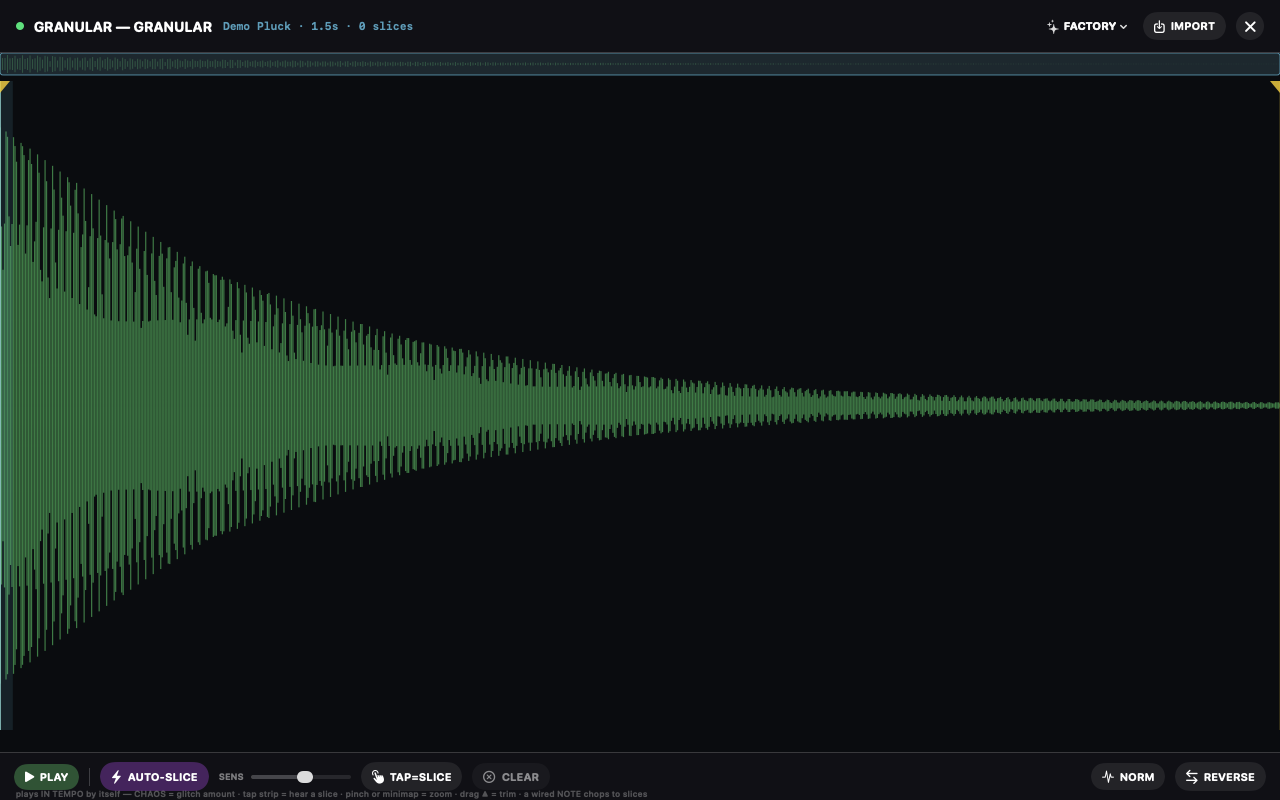 GRANULAR editor